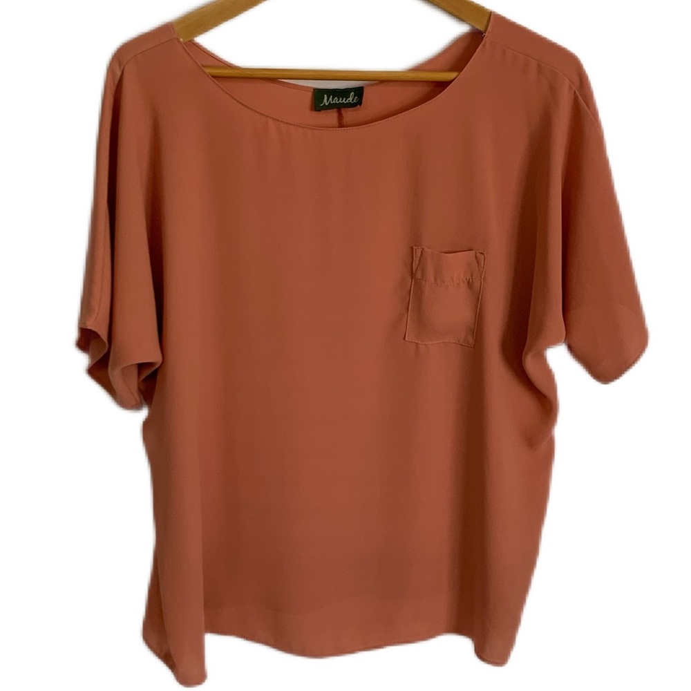 Maude SZ Large Nymphe Classic Short Sleeve Pullover Blouse